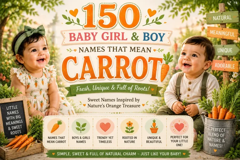 150 Baby Girl & Boy Names That Mean Carrot