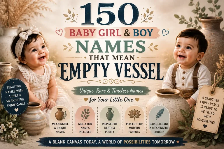 150 Baby Girl & Boy Names That Mean Empty Vessel