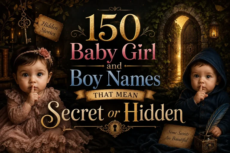 150 Baby Girl and Boy Names That Mean Secret or Hidden