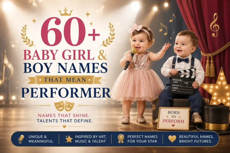 60+ Baby Girl & Boy Names That Mean Performer