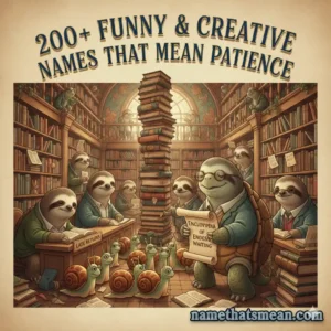 Names That Mean Patience