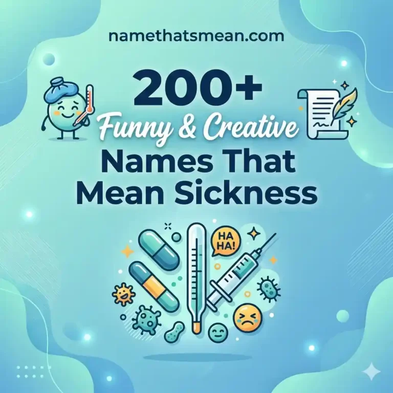 Names That Mean Sickness