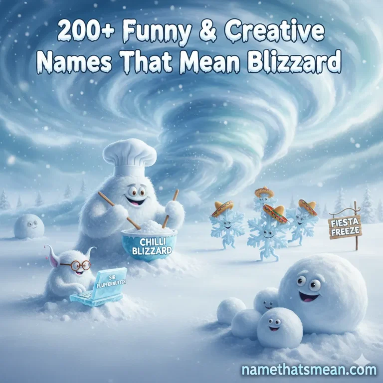 Names That Mean Blizzard
