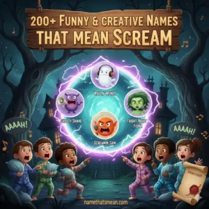 Names That Mean Scream