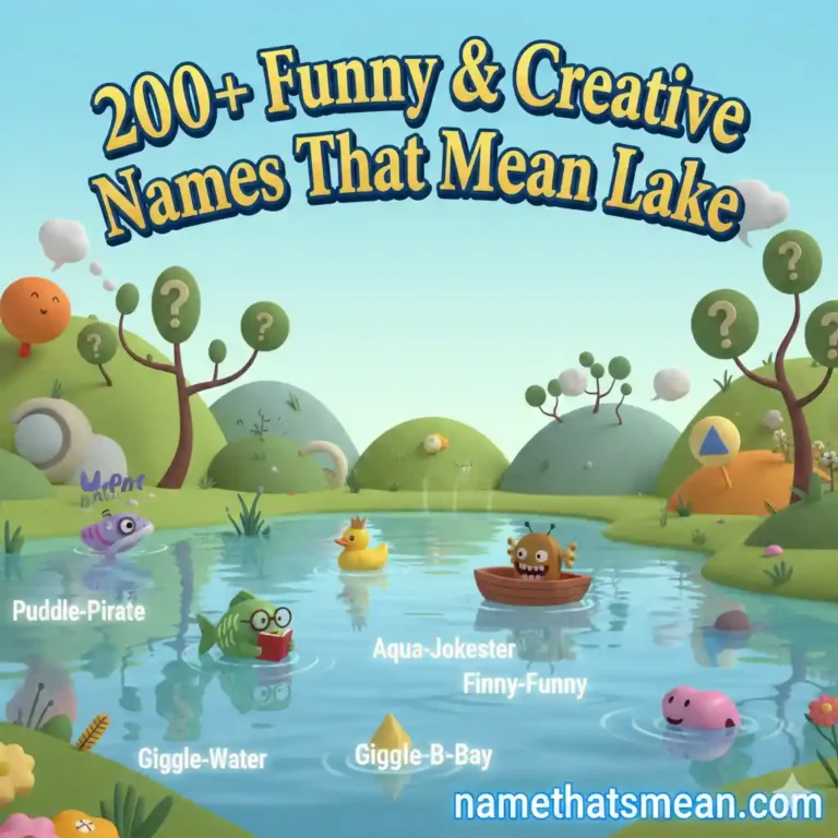 Names That Mean Lake