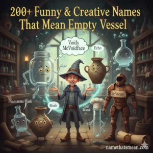 Names That Mean Empty Vessel