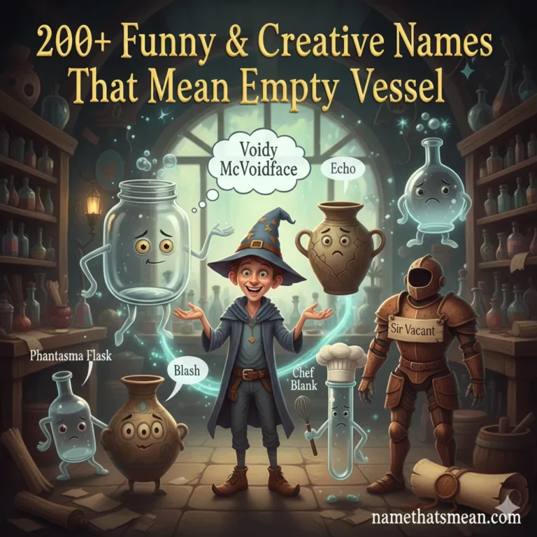Names That Mean Empty Vessel
