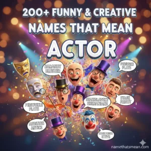 Names That Mean Actor