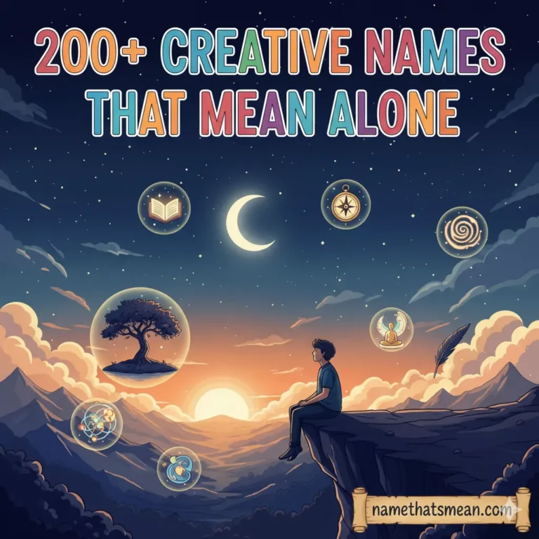 Names That Mean Alone