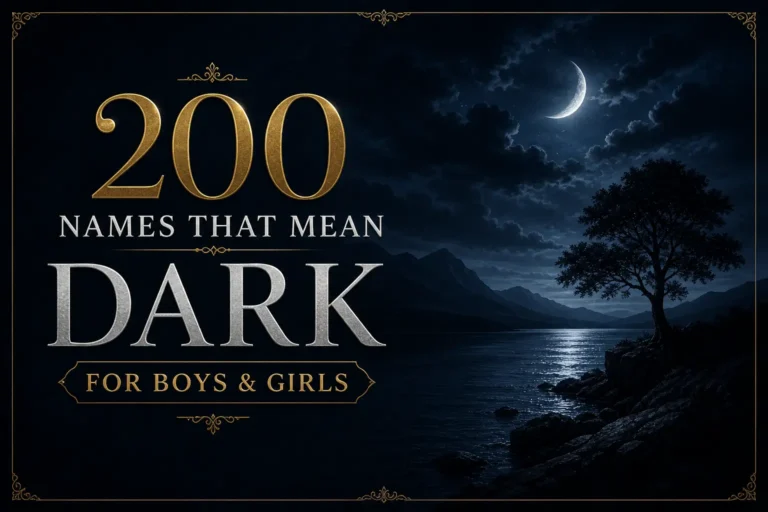 names that mean dark