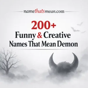 Names That Mean Demon