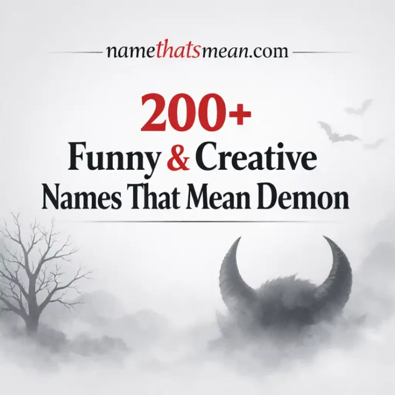 Names That Mean Demon