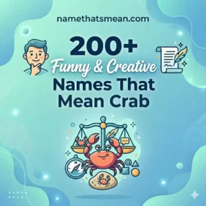 Names That Mean Crab