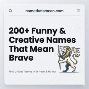 Names That Mean Brave
