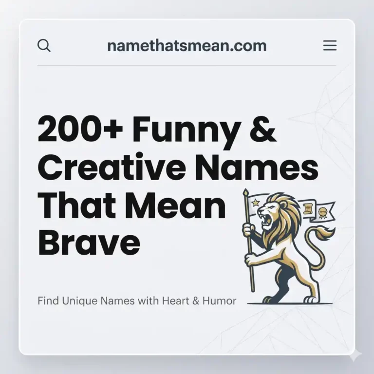 Names That Mean Brave