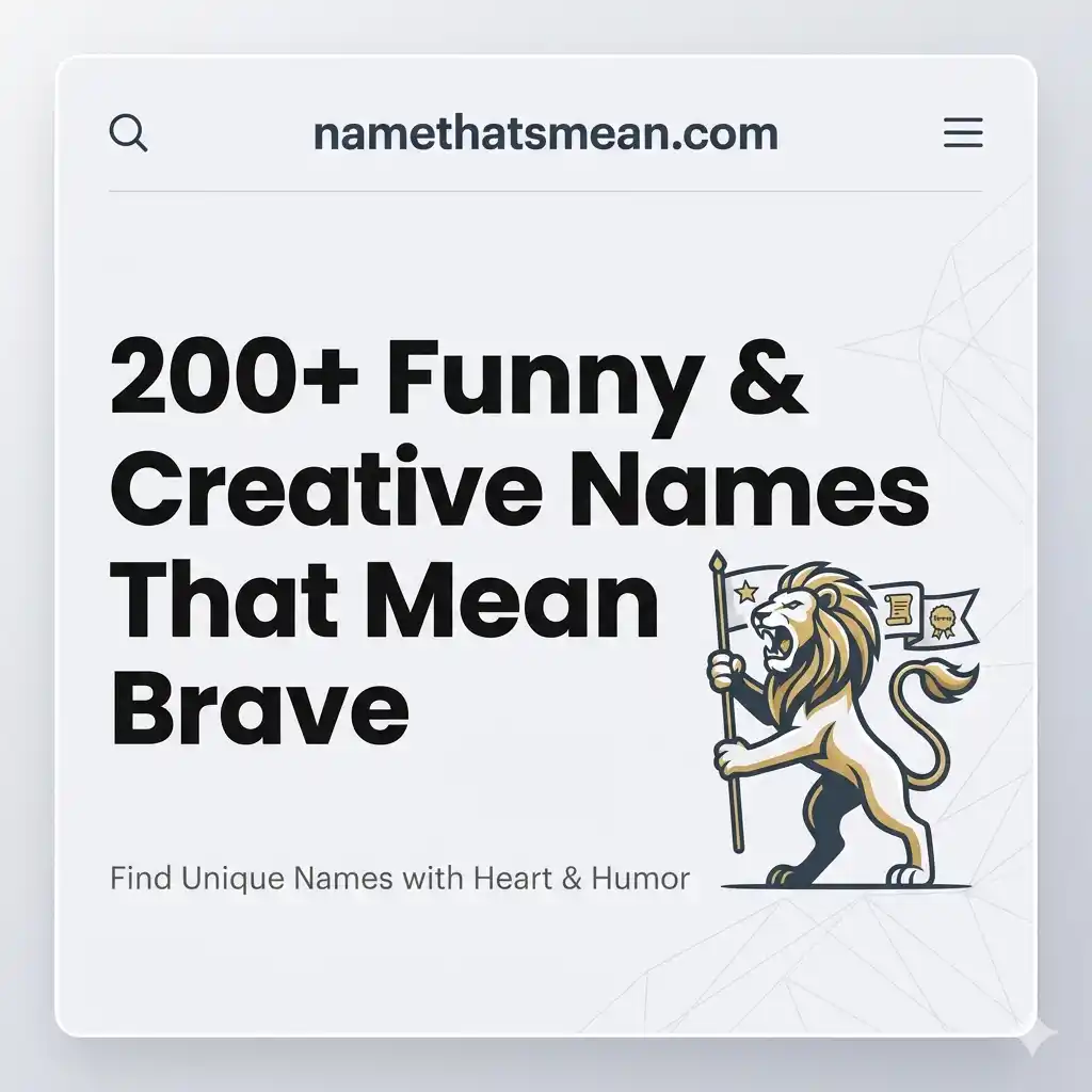 Names That Mean Brave