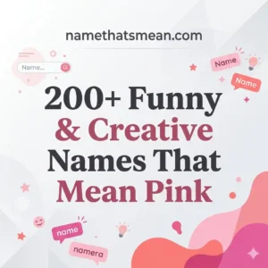 Names That Mean Pink