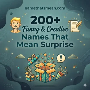 Names That Mean Surprise
