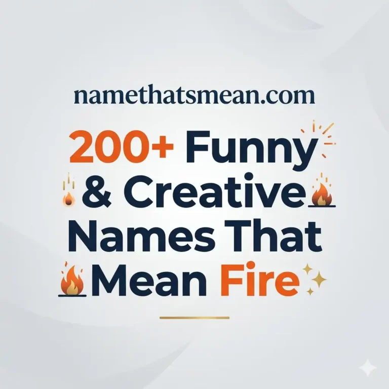 Names That Mean Fire