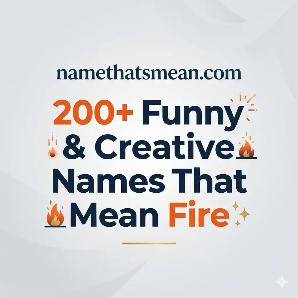 Names That Mean Fire