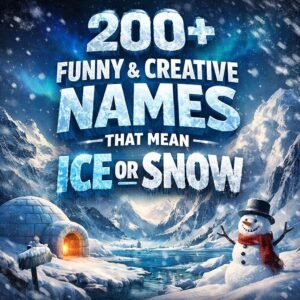 Names That Mean Ice or Snow