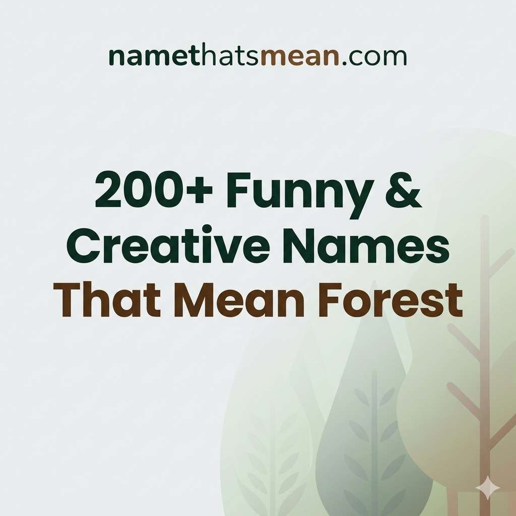 Names That Mean Forest