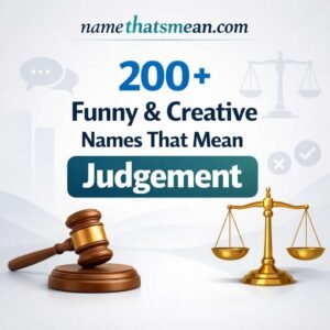 Names That Mean Judgement