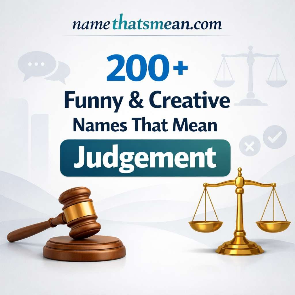 Names That Mean Judgement