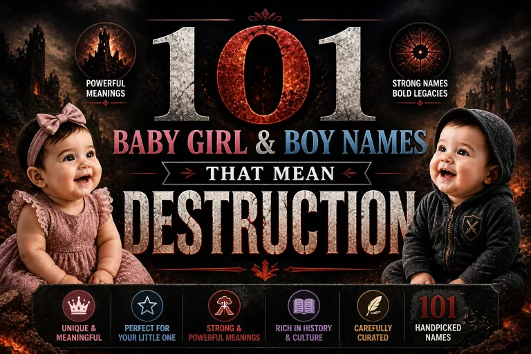 101 Baby Girl and Boy Names that Mean Destruction
