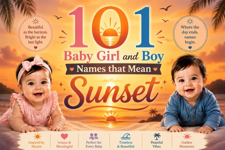 101 Baby Girl and Boy Names that Mean Sunset