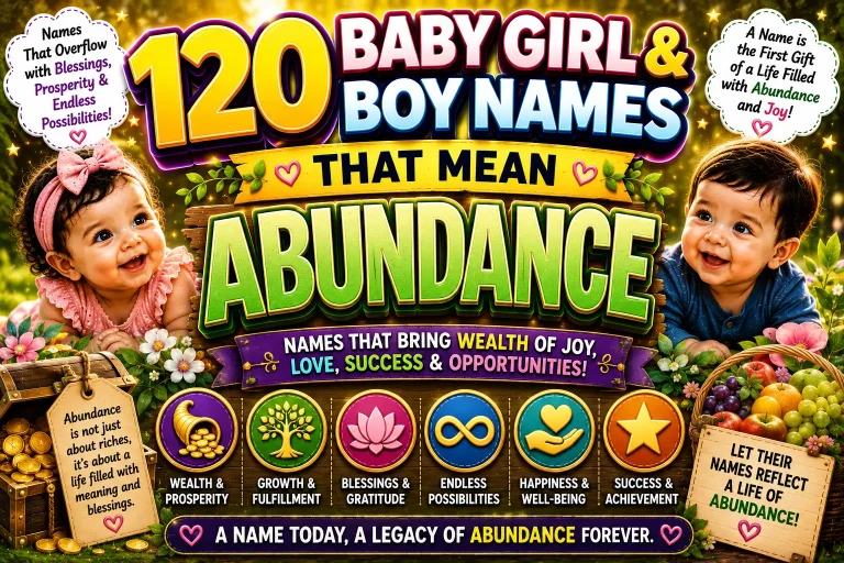 120 Baby Girl and Boy Names That Mean Abundance