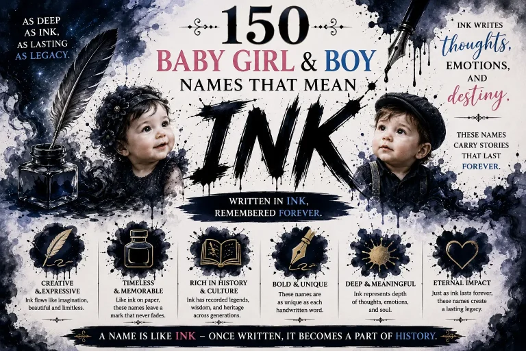 150 Baby Girl & Boy Names That Mean Ink