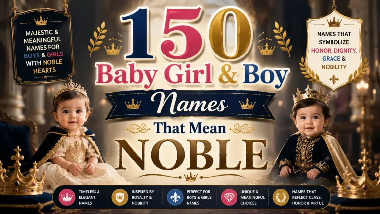 150 Baby Girl & Boy Names That Mean Noble