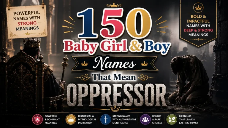 150 Baby Girl & Boy Names That Mean Oppressor