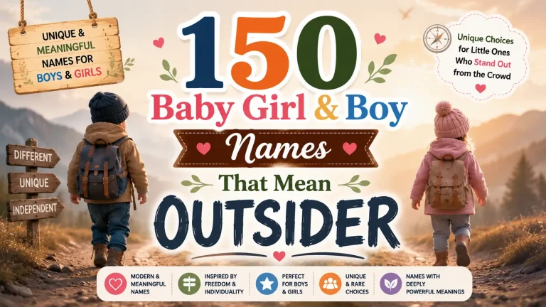 150 Baby Girl & Boy Names That Mean Outsider