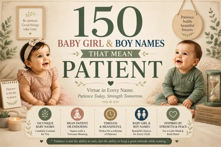 150 Baby Girl & Boy Names That Mean Patient