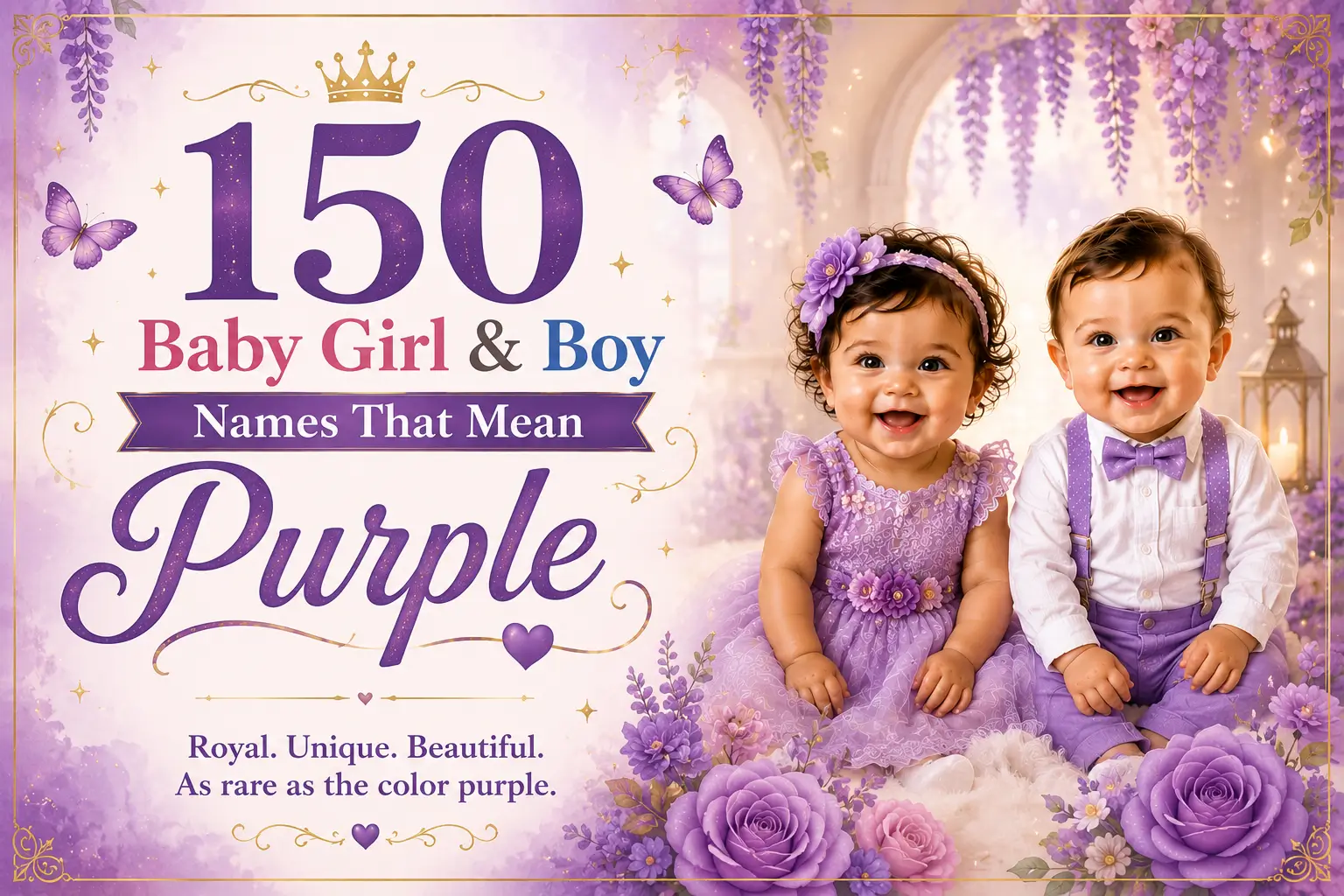 150 Baby Girl & Boy Names That Mean Purple