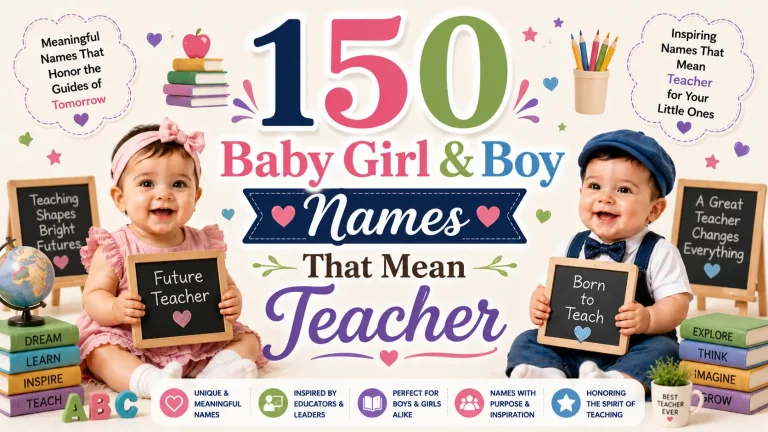 150 Baby Girl & Boy Names That Mean Teacher