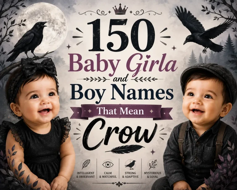 150 Baby Girl and Boy Names that Mean Crow