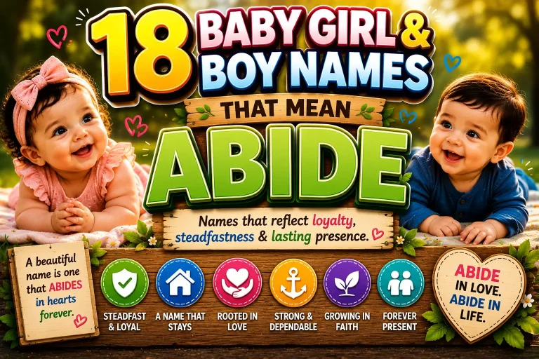 18 Baby Girl and Boy Names That Mean Abide