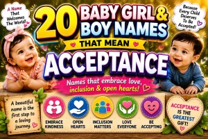 20 Baby Girl and Boy Names That Mean Acceptance