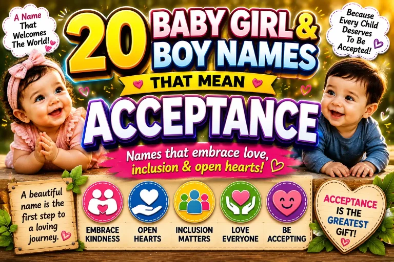 20 Baby Girl and Boy Names That Mean Acceptance