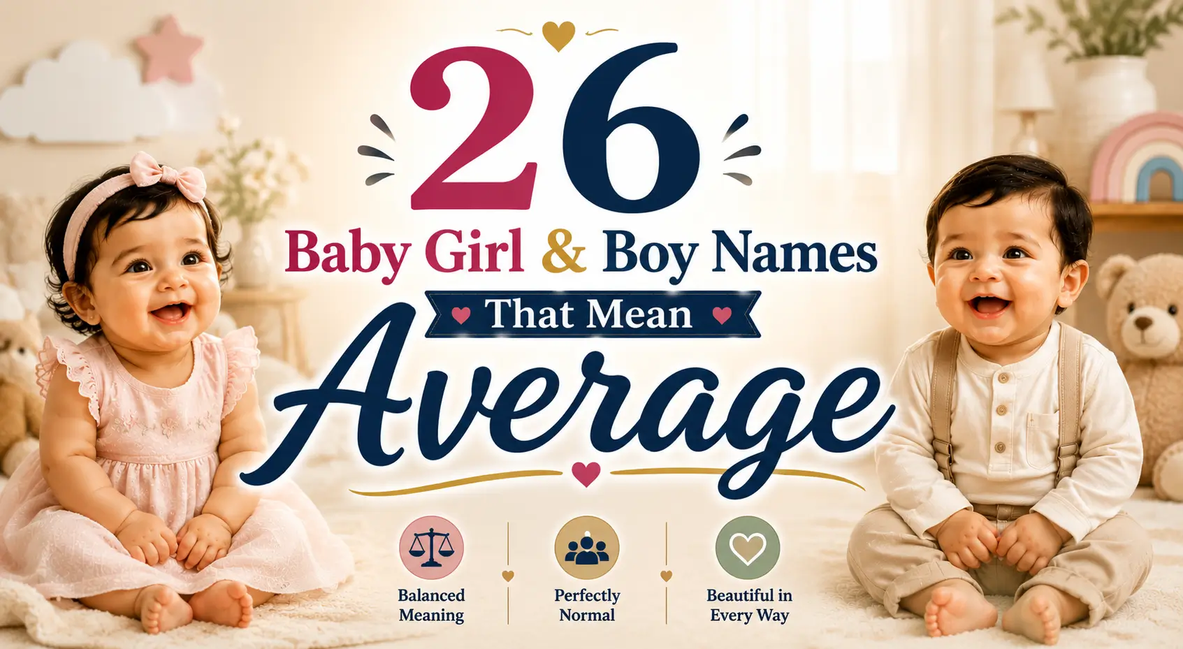 26 Baby Girl & Boy Names That Mean Average