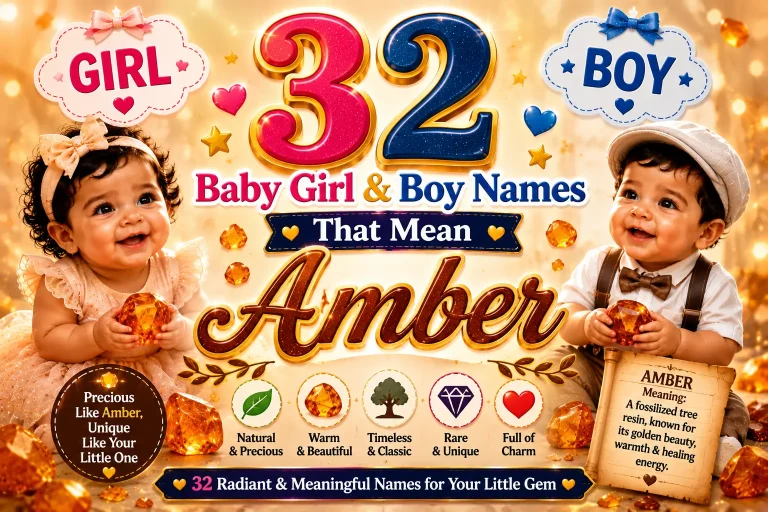 32 Baby Girl & Boy Names That Mean Amber