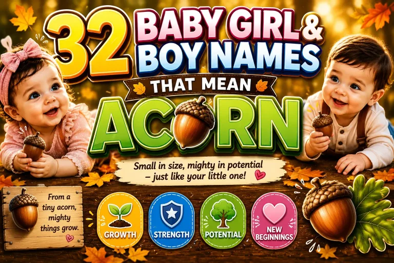 32 Baby Girl and Boy Names That Mean Acorn