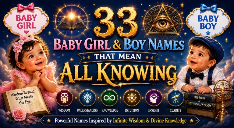 33 Baby Girl & Boy Names That Mean All Knowing