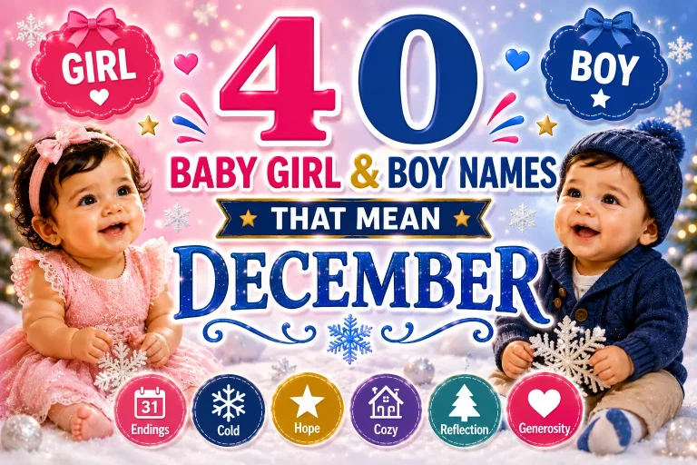 40 Baby Girl & Boy Names That Mean December