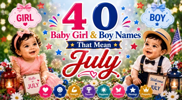40 Baby Girl & Boy Names That Mean July