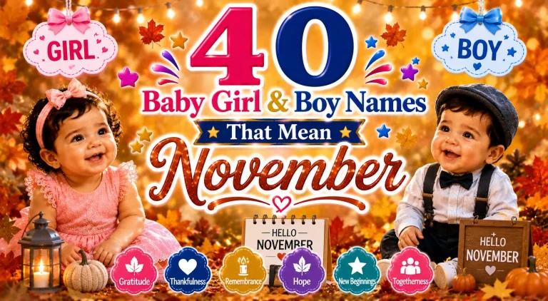 40 Baby Girl & Boy Names That Mean November