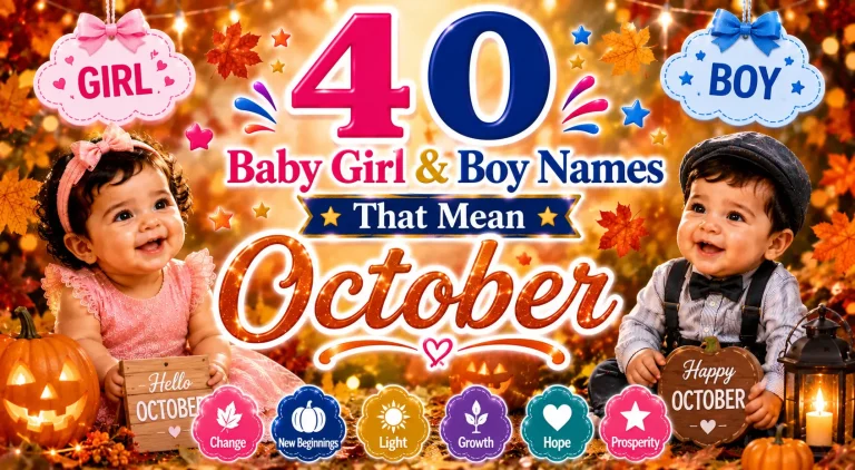 40 Baby Girl & Boy Names That Mean October